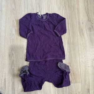 Paige Lauren Baby Purple Dot Footie Pajama Set – 12-18M